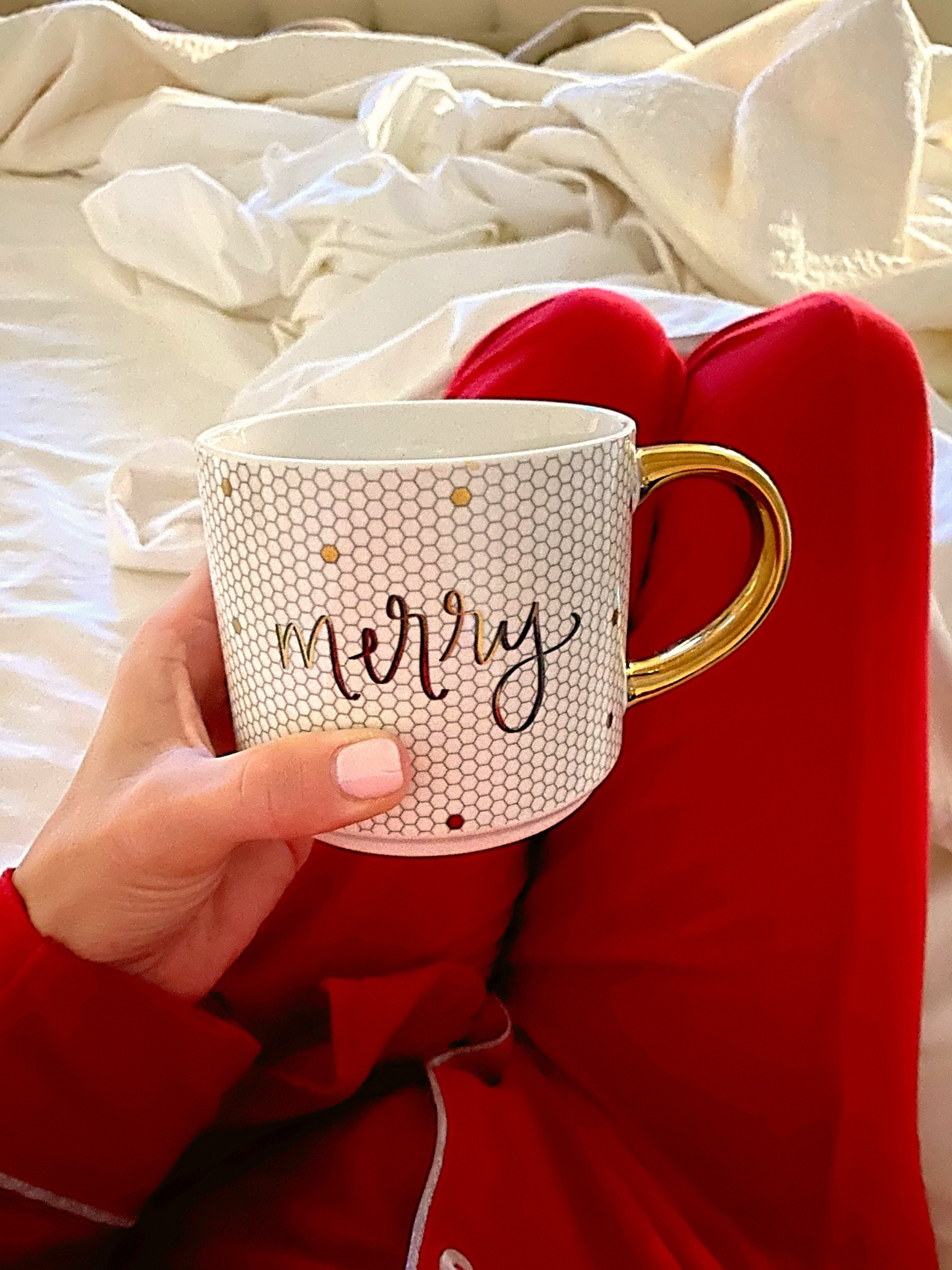 Christmas pajamas, holiday pajamas - wearing an XS- Short
Holiday mug 

#LTKover40 #LTKSeasonal #LTKHoliday