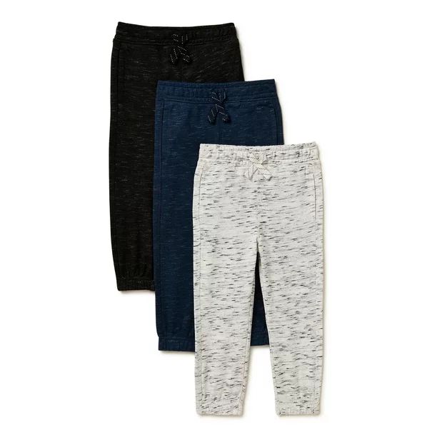 Garanimals Baby and Toddler Boys French Terry Joggers, 3-Pack, Sizes 12M-5T - Walmart.com | Walmart (US)