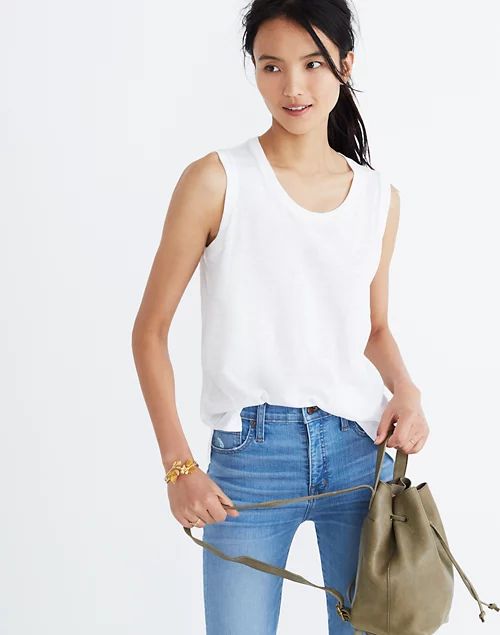 Whisper Cotton Crewneck Muscle Tank | Madewell