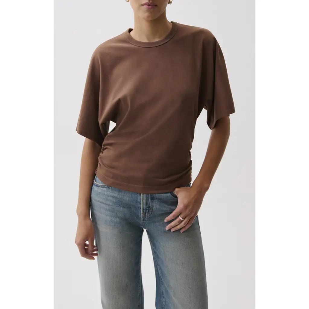 Pistola Veronica Drop Shoulder Cotton T-Shirt in Lindt at Nordstrom, Size Small | Nordstrom