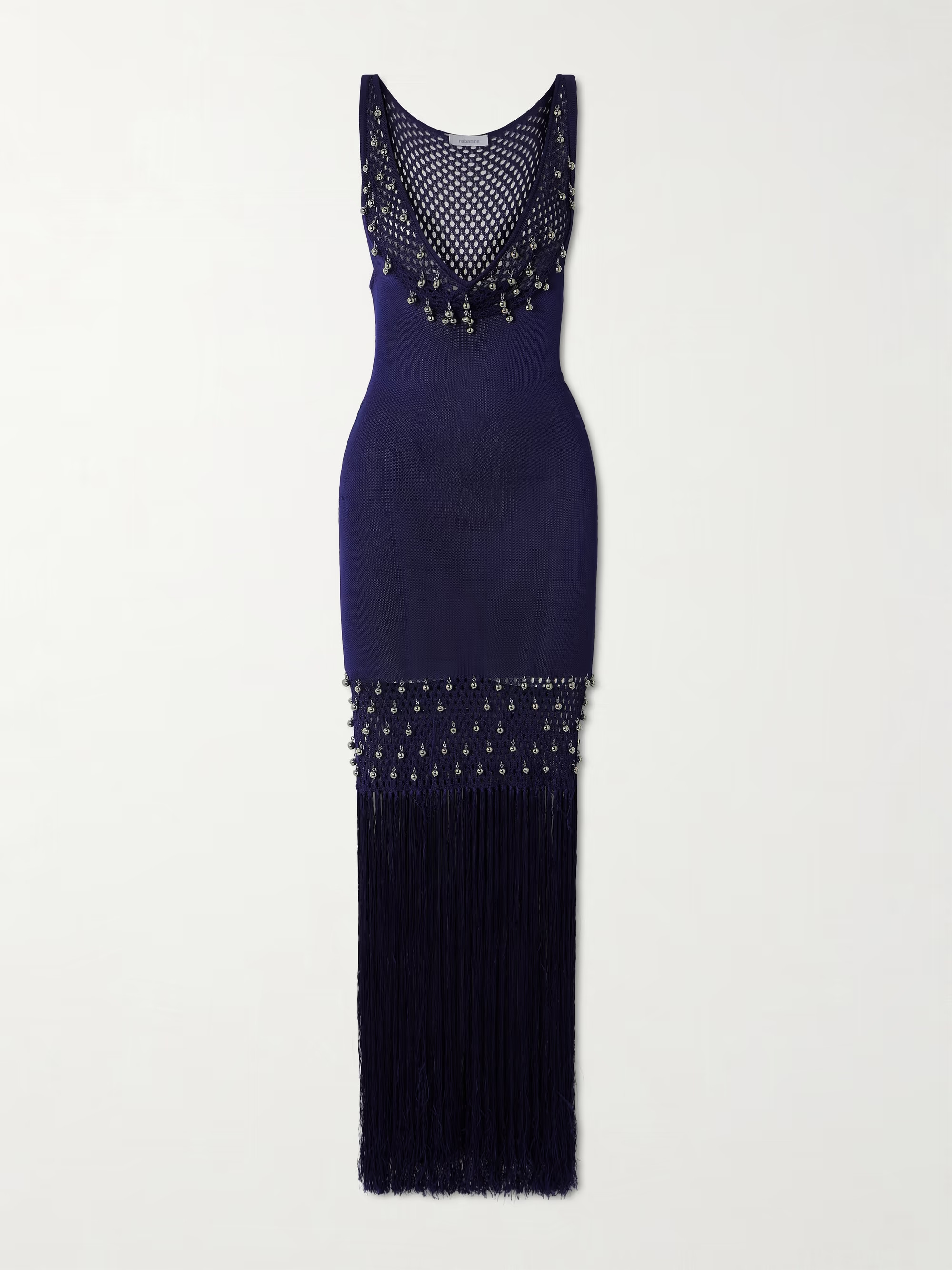 Fringed embellished crocheted cotton maxi dress | NET-A-PORTER (US)