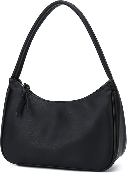 Small Nylon Shoulder Bags for Women Elegant Feminine Mini Handbags with Zipper Closure | Amazon (US)
