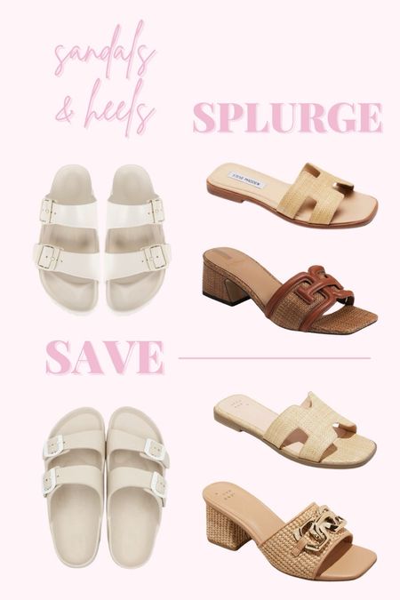 Save vs splurge sandals and heels😍✨ Target sandals / Target heels / designer inspired sandals / Walmart sandals / save and splurge 

#LTKstyletip #LTKshoecrush #LTKSeasonal