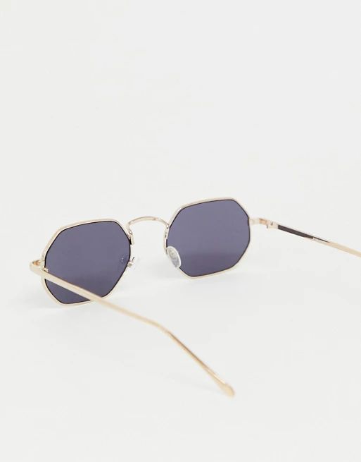 ASOS DESIGN – Sechseckige Sonnenbrille aus Metall | ASOS DE
