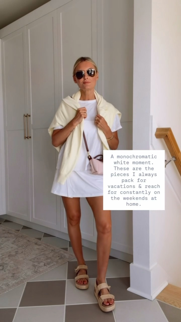 Love adding this pop of butter yellow to this monochromatic white look 💕 wearing S. Loverly Grey, athleisure, activewear, summer fashion, summer outfit ideas

#LTKootd #LTKSeasonal