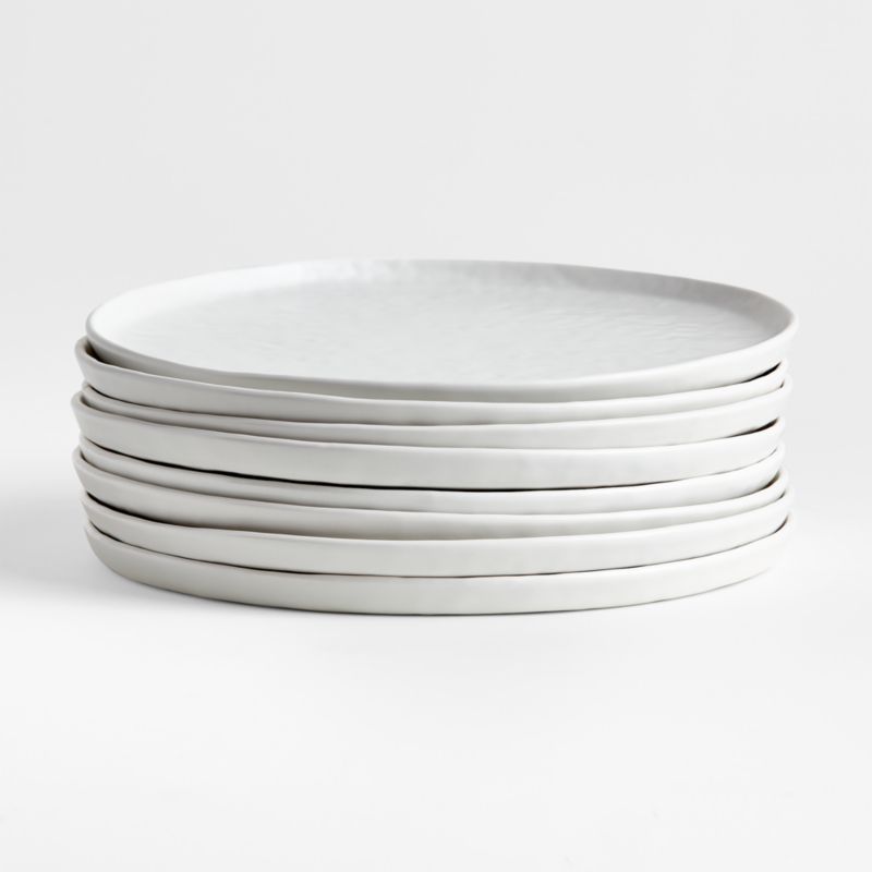 Mercer Matte White Dinner Plates, Set of 8 + Reviews | Crate & Barrel | Crate & Barrel