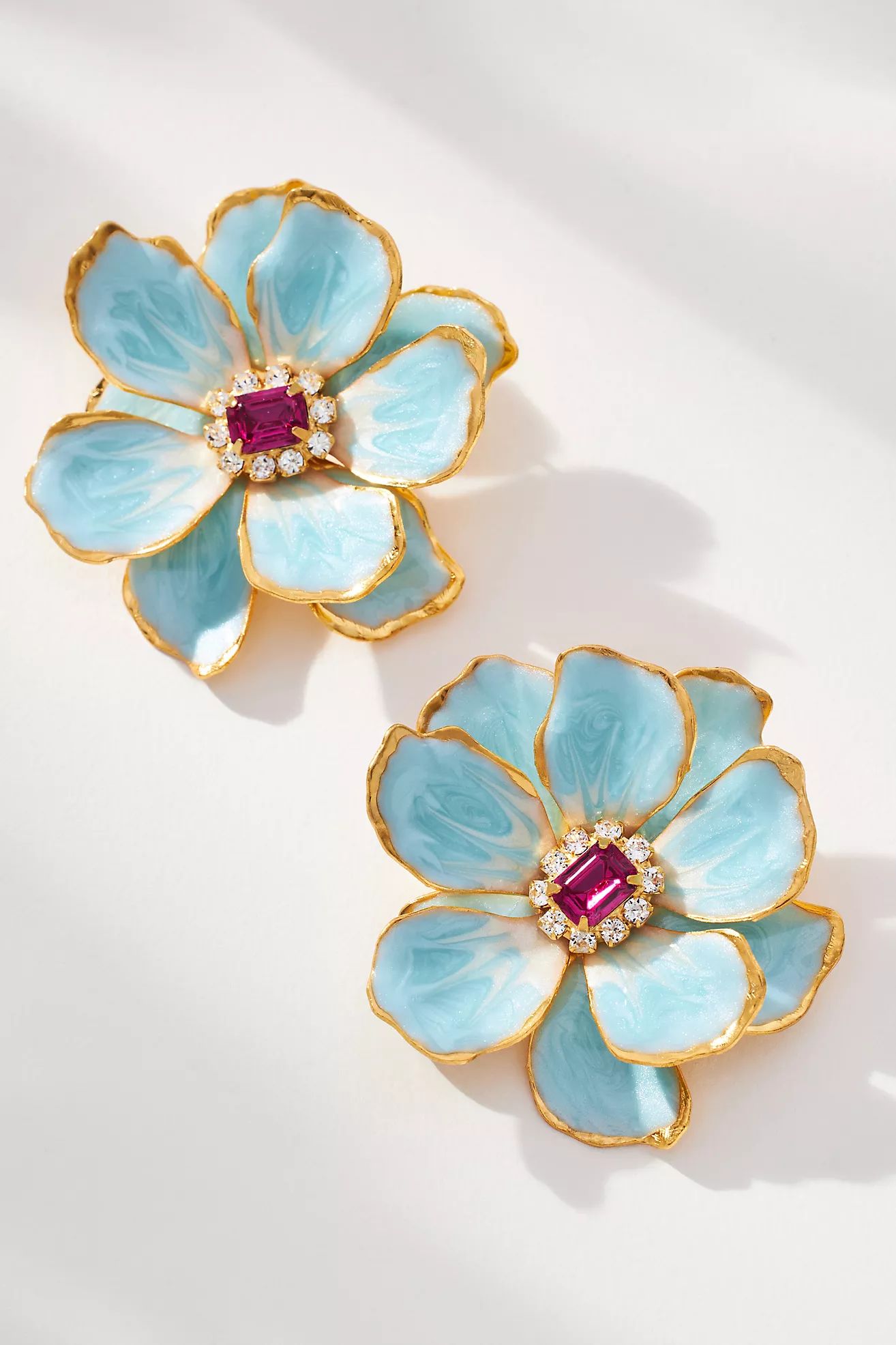 The Pink Reef Hand-Painted Earrings | Anthropologie (US)