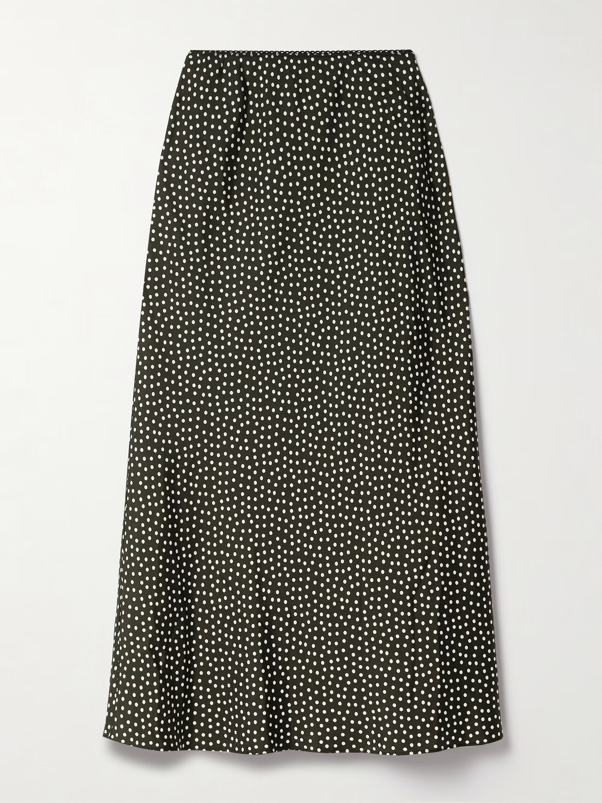 Elowena polka-dot silk-blend midi skirt | NET-A-PORTER (US)