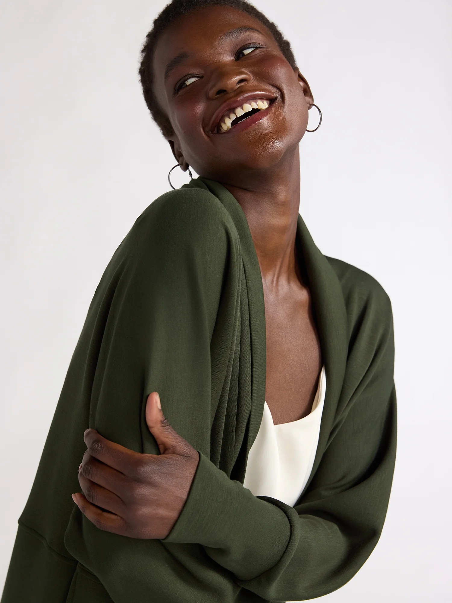 Scoop Women’s Ultimate ScubaKnit Cardigan, Sizes XS-XXL | Walmart (US)