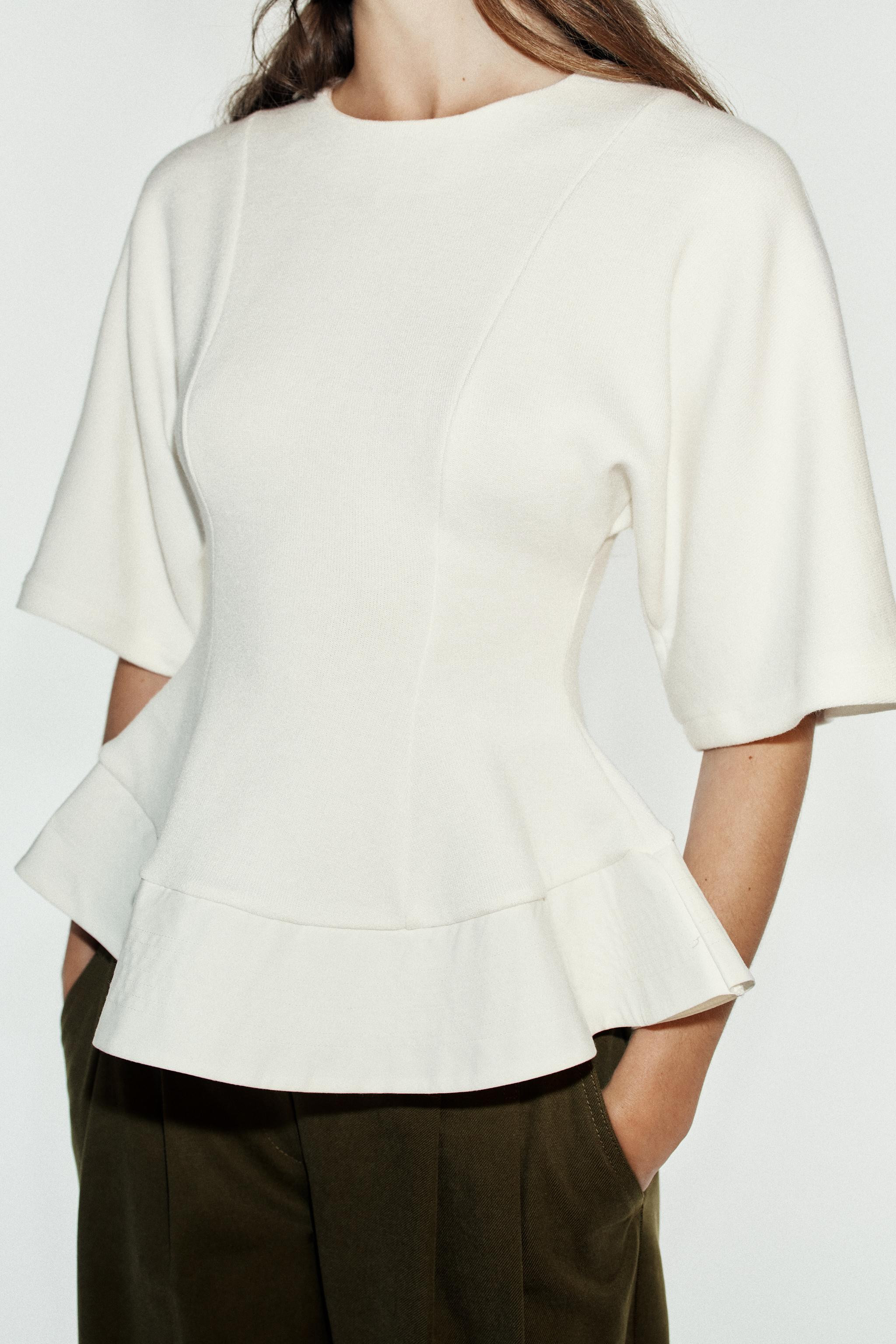 SOFT PEPLUM TOP | Zara US