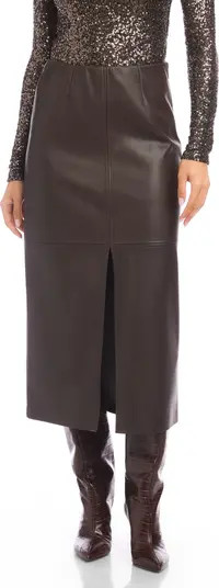 FIFTEEN TWENTY Kaia Faux Leather Midi Skirt | Nordstrom | Nordstrom