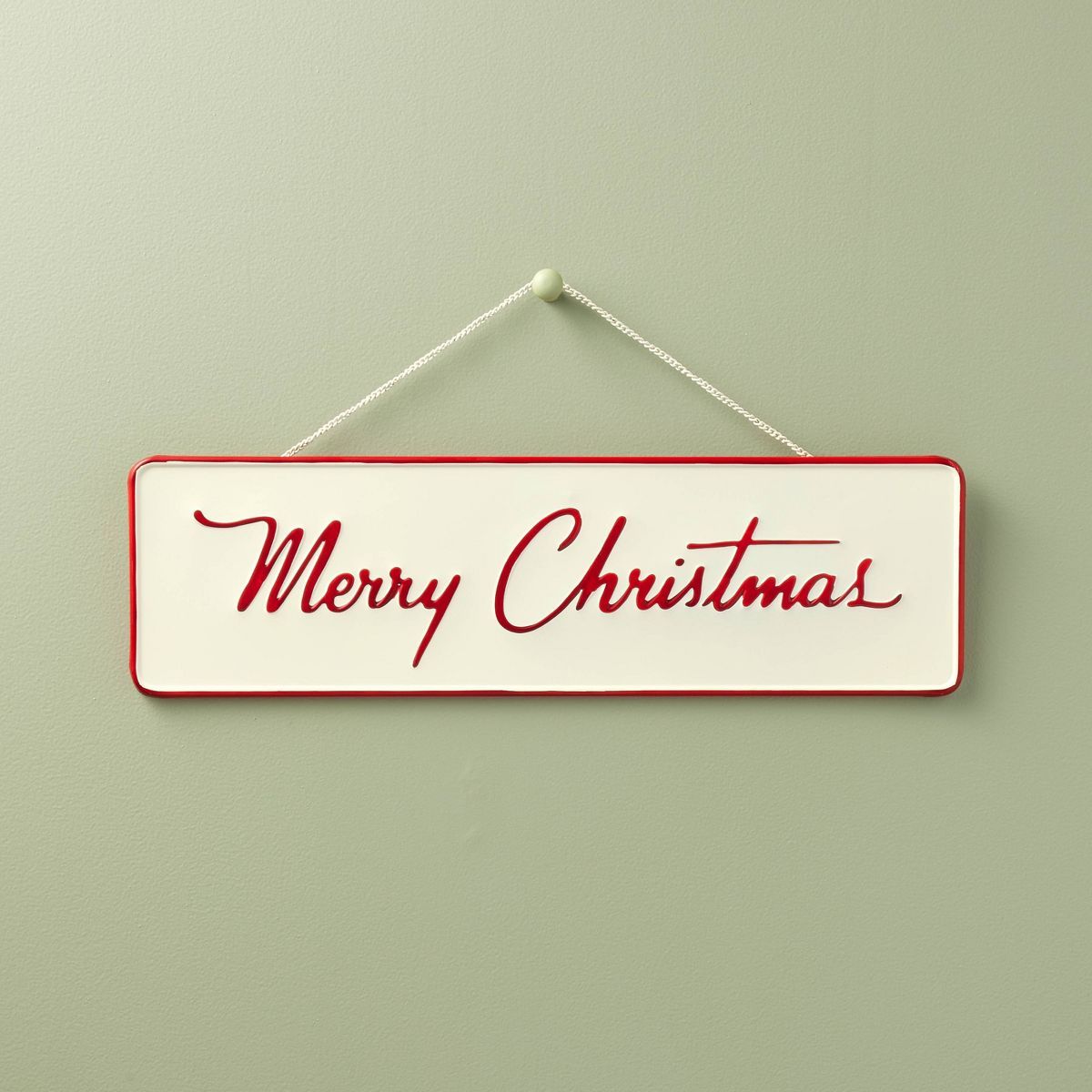 Merry Christmas Wall Sign Cream/Red - Hearth & Hand™ with Magnolia | Target
