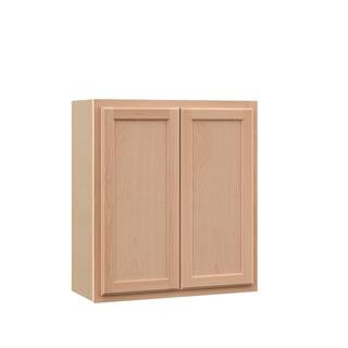 Recessed Panel 27 in. W x 12 in. D x 30 in. H Assembled Wall Kitchen Cabinet in Unfinished | The Home Depot