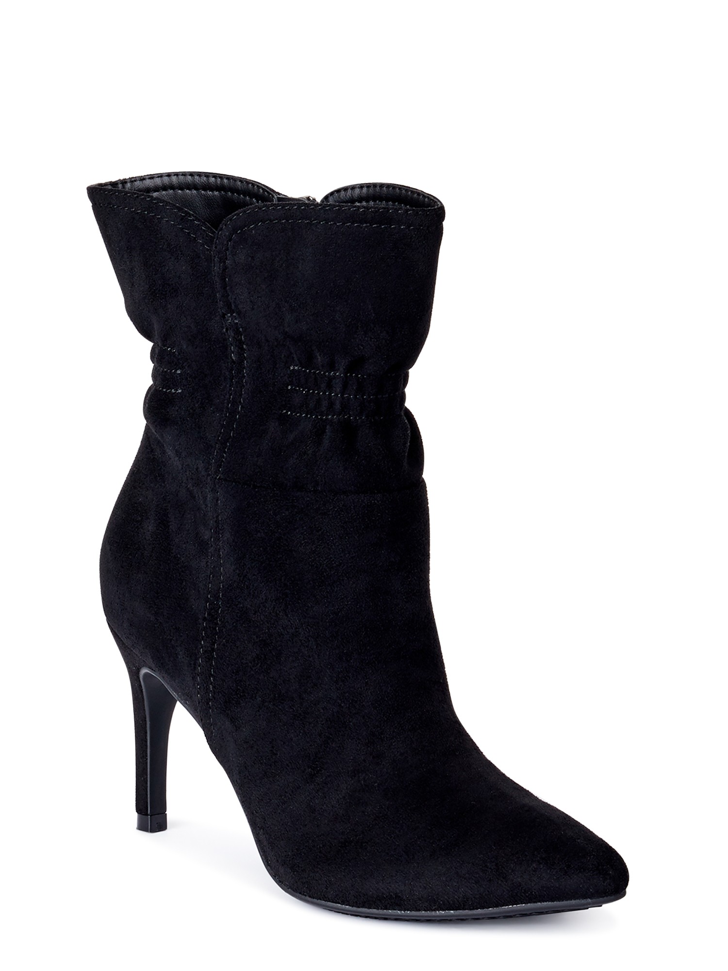 Scoop Women's Blair Scrunch Stiletto Heeled Booties - Walmart.com | Walmart (US)