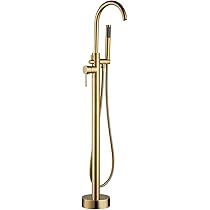 Freestanding Bathtub Faucet Tub Filler with Handheld Shower,Brass Bathroom Tub  Faucets 360°Swivel S | Amazon (US)