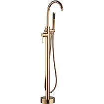 Freestanding Bathtub Faucet Tub Filler with Handheld Shower,Brass Bathroom Tub  Faucets 360°Swivel S | Amazon (US)