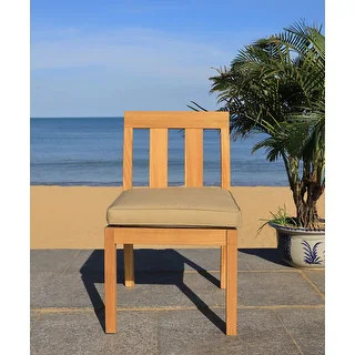 SAFAVIEH Couture Outdoor Montford Solid Wood Dining Chair Set of 2 - 20Wx23Dx34H - Bed Bath & Bey... | Bed Bath & Beyond