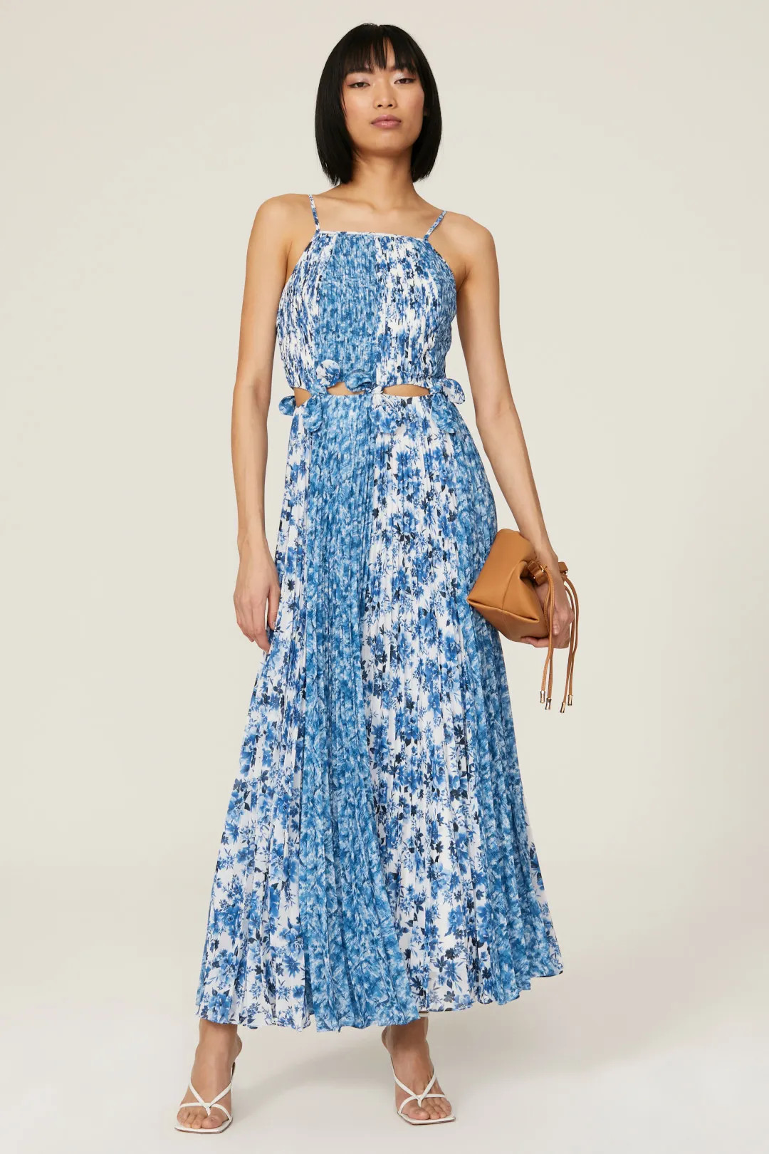AMUR Holland Tie Pleated Maxi | Rent the Runway