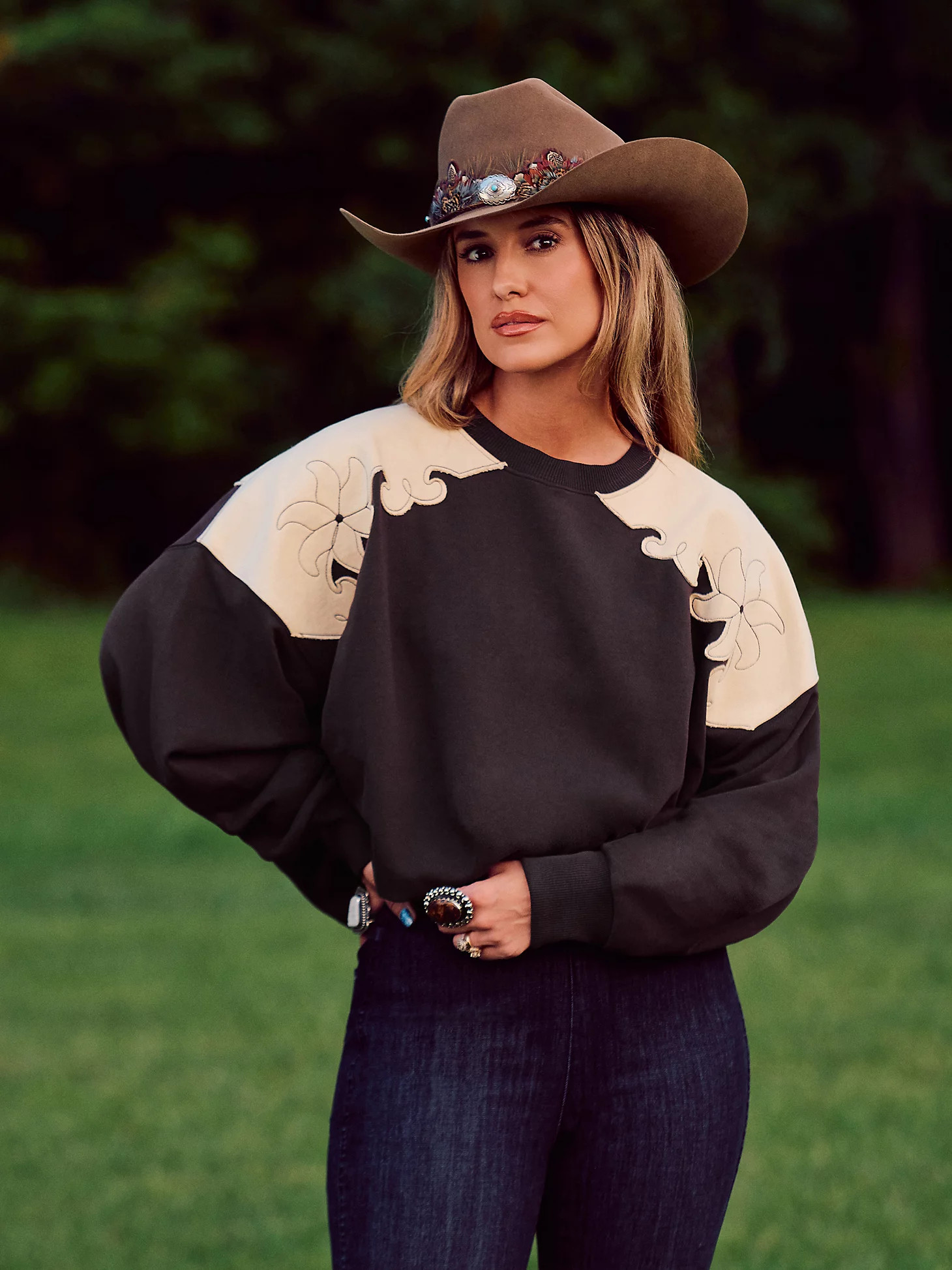 Wrangler x Lainey Wilson French Terry Crew Pullover | Wrangler