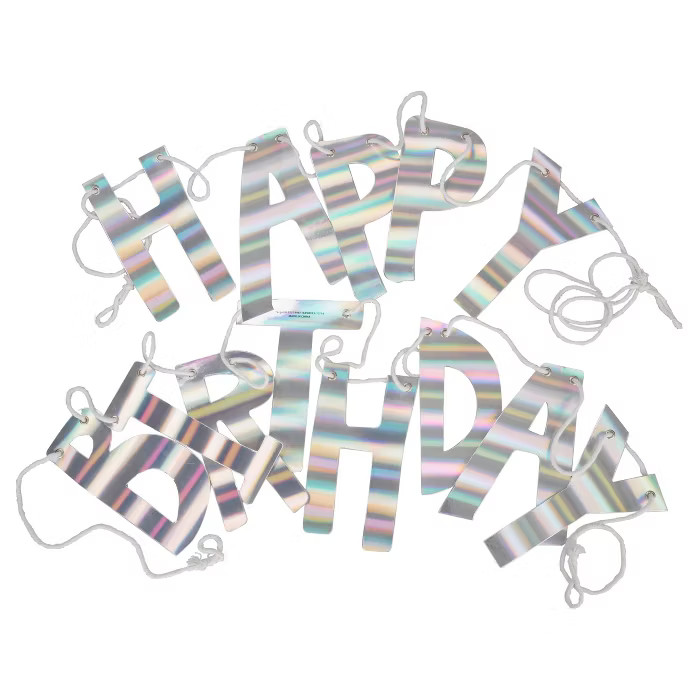 Iridescent Happy Birthday Party Banner - Spritz™ | Target