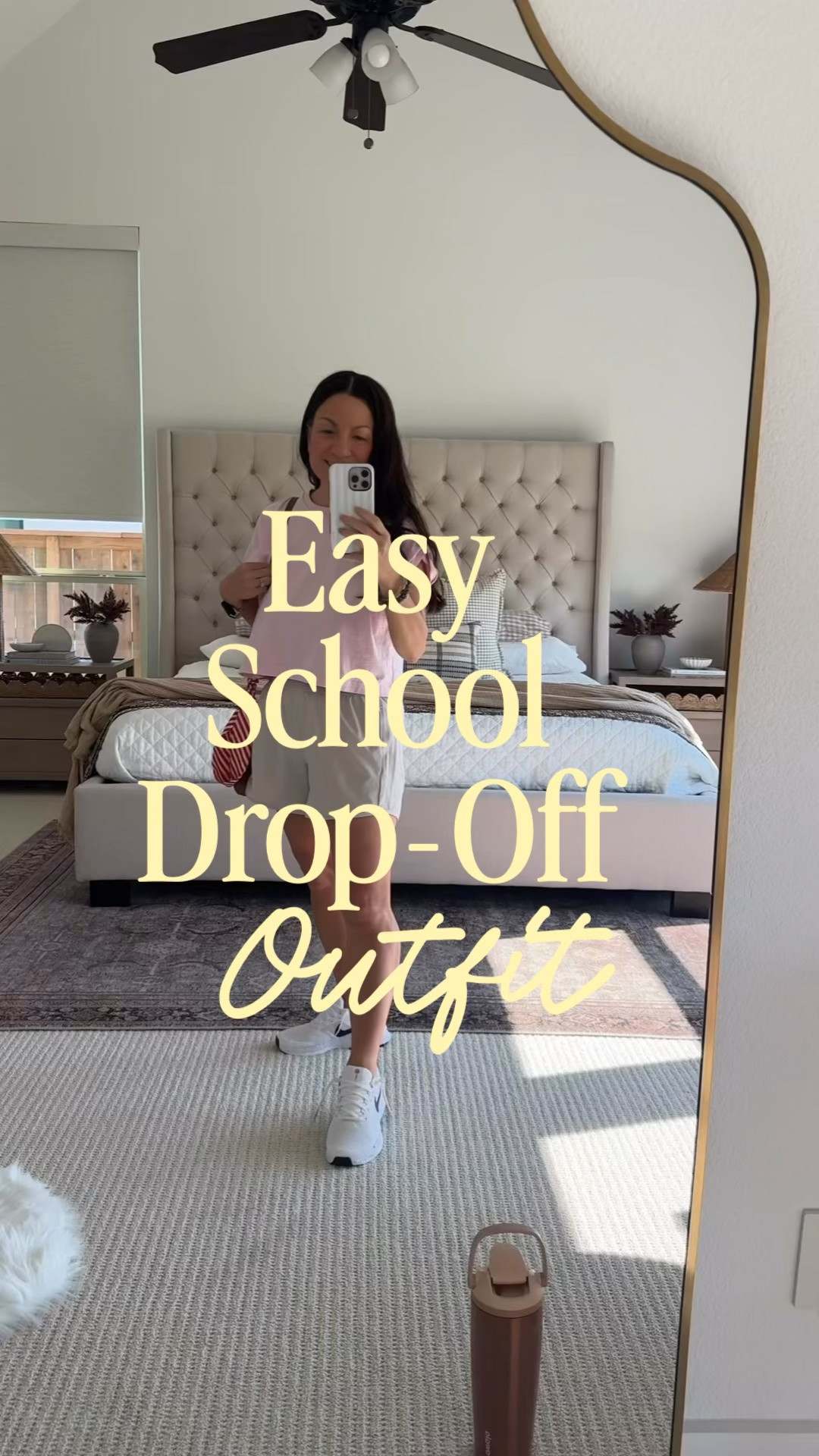 An easy school drop-off outfit I’ll be reaching for on repeat. This pink Adidas top with lightweight neutral shorts and Nike sneakers is such a cute, comfortable combination for busy mornings, errands, coffee runs, school drop offs, and everyday mom life. I love an athleisure outfit that feels put together without sacrificing comfort, and these pieces are easy to mix and match with other casual wardrobe basics. Linking my outfit details, sneakers and accessories!

#LTKootd #LTKvlog #LTKActive