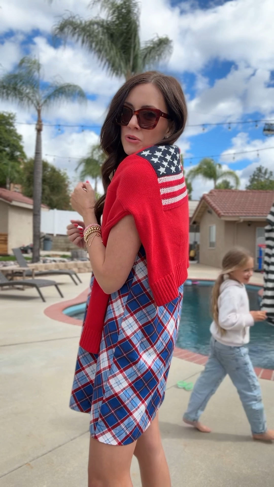 50% OFF OLD NAVY ❣️
Xs dress
Medium sweater 
4th of July outfit inspiration 🇺🇸

#LTKootd #LTKSaleAlert #LTKSeasonal