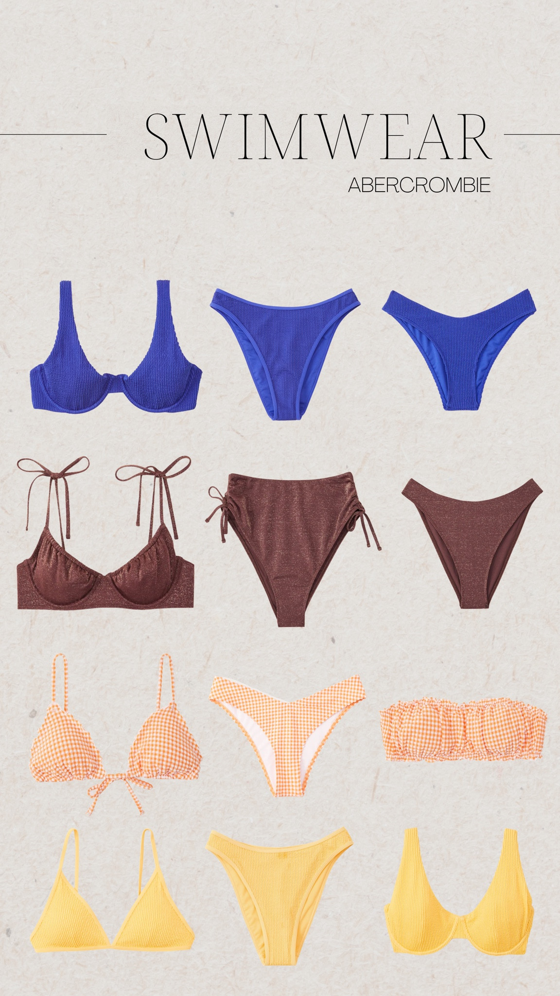Swimwear, affordable swimwear, affordable bathing suits, swimwear for spring, vacation swimwear, Abercrombie fashion, fashionable swim, summer essentials, spring break outfit

#LTKSeasonal #LTKswim #LTKtravel