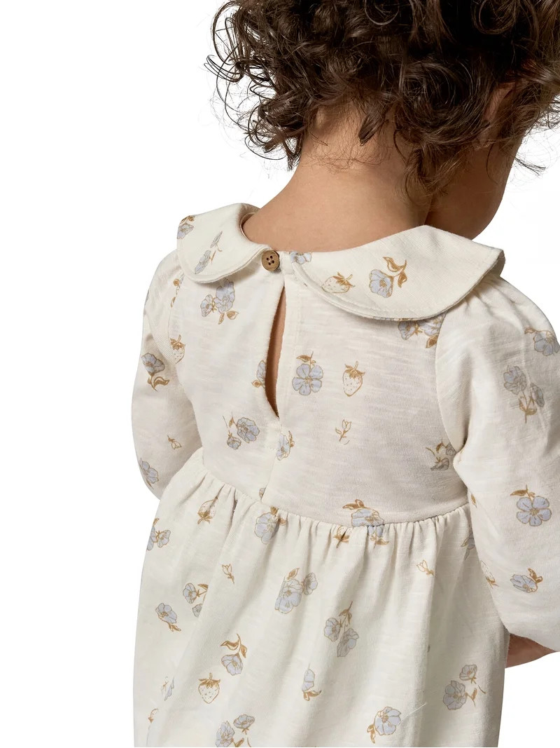 Modern Moments by Gerber Baby Girl Smocked Long Sleeve Bubble Romper, Sizes 0/3 Months - 24 Month... | Walmart (US)