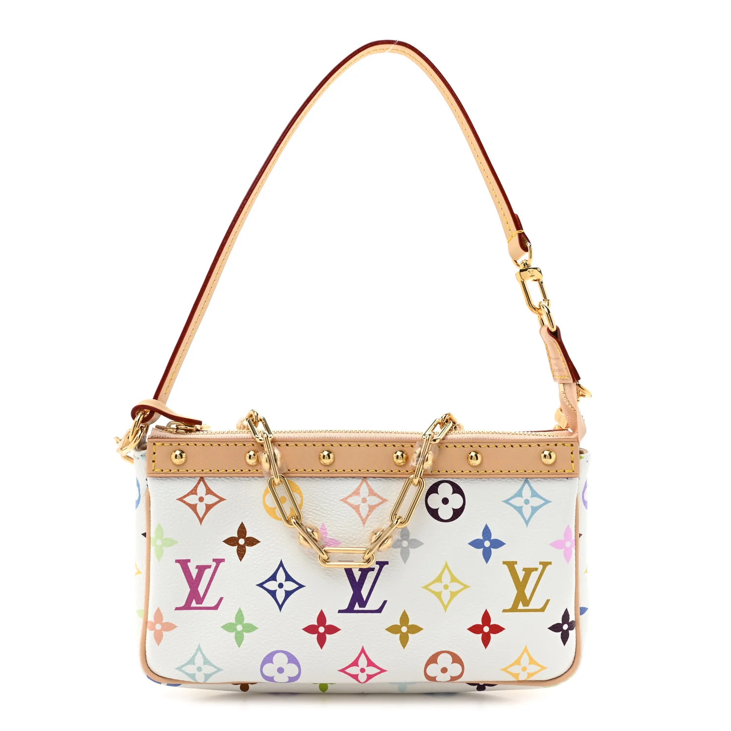 LV X TM Monogram Multicolor Pochette Accessories White | FASHIONPHILE (US)