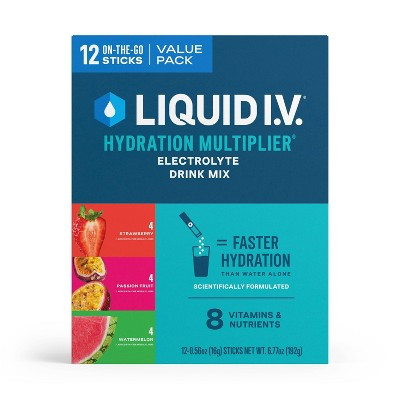 Liquid I.V. Hydration Multiplier Powder Electrolyte Drink Mix Variety Pack - 0.56oz/12ct | Target