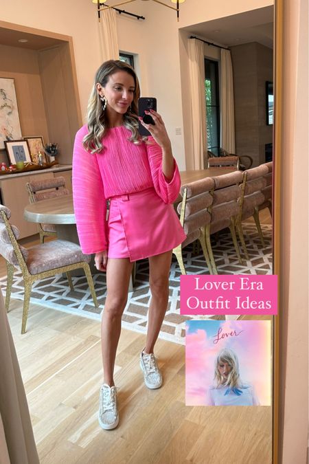 Lover Era outfit Ideas 💗

Top: Dillards
Skirt: Revolve
Shoes: Dillards