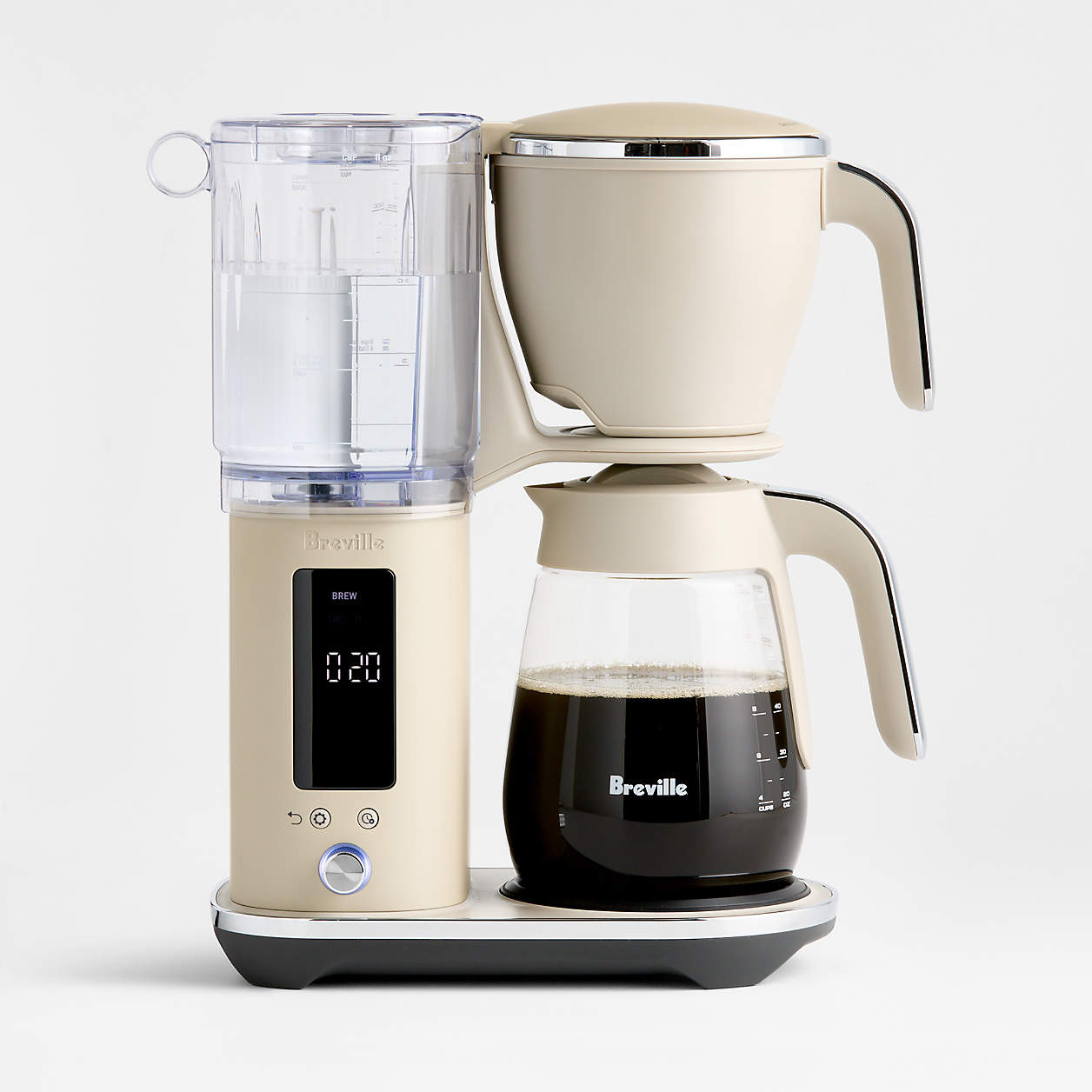 Breville Luxe Precision Brewer Glass Drip Coffee Maker in Almond Nougat + Reviews | Crate & Barre... | Crate & Barrel