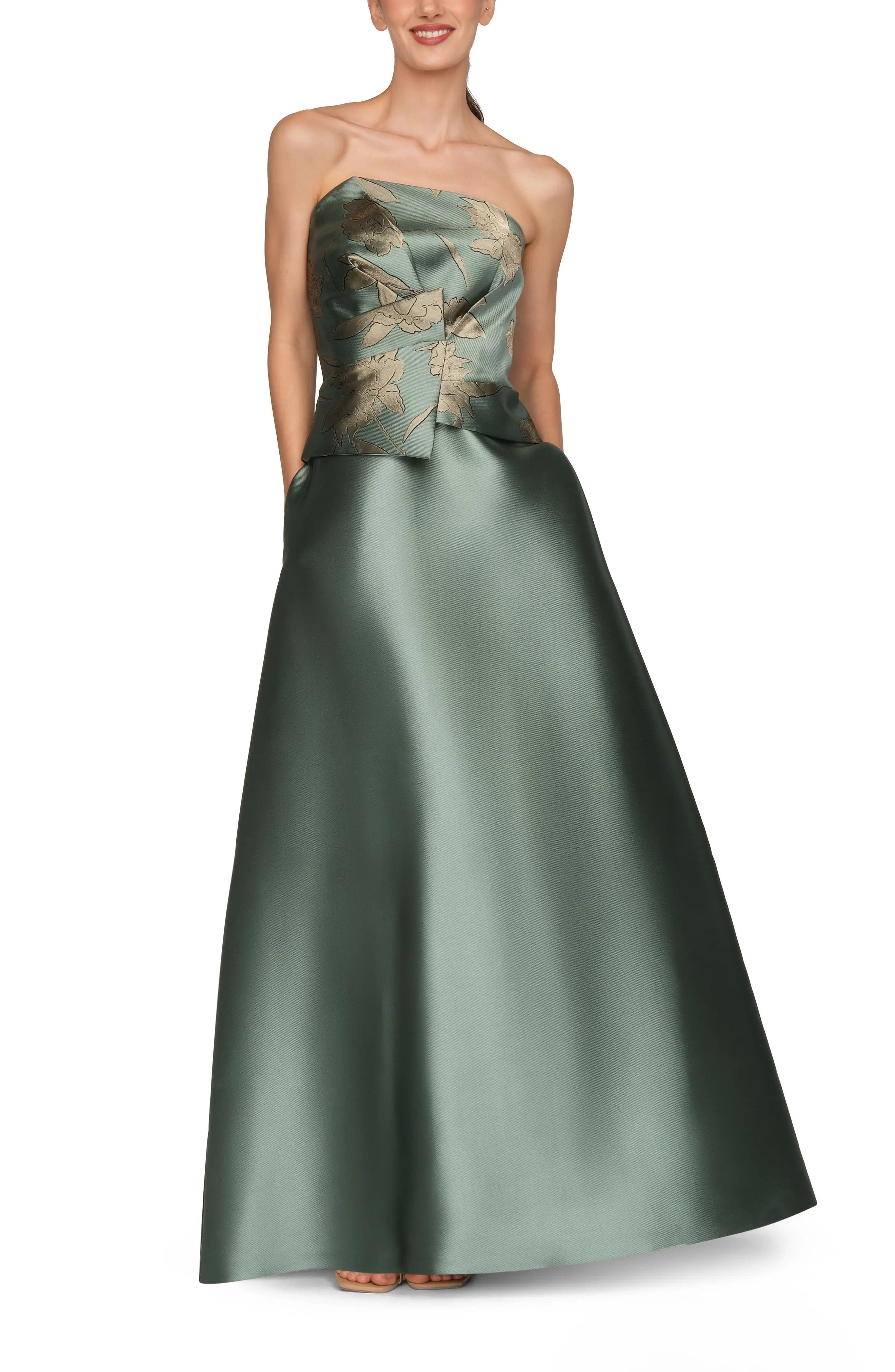 Kay Unger Sheryl Strapless in Iceberg at Nordstrom, Size 0 | Nordstrom