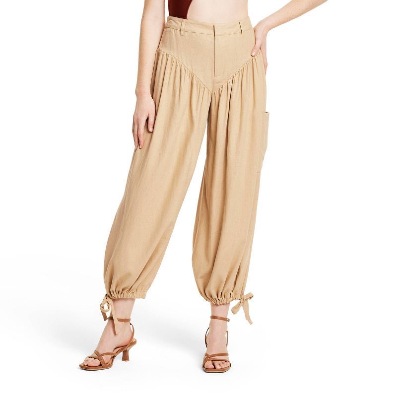 Women's Yoke High-Rise Pants - Fe Noel x Target Khaki | Target