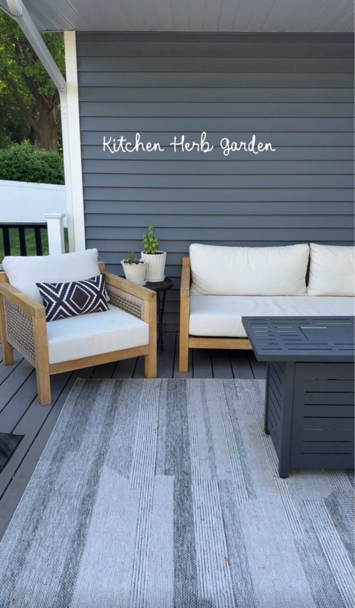 Back deck set up almost done with the addition to my kitchen herb garden this year!

#LTKdayinmylife #LTKHome #LTKSeasonal
