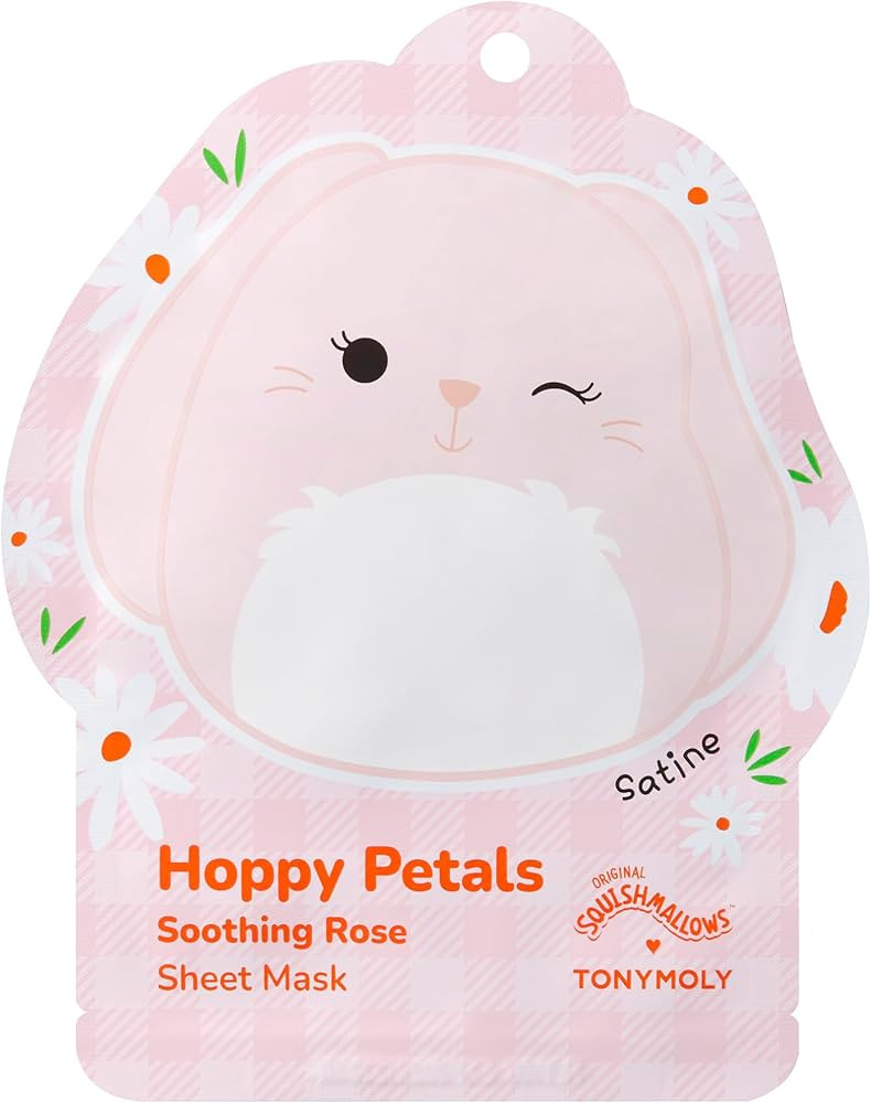 TONYMOLY x Squishmallows Satine Hoppy Petals Sheet Mask, Calming Rose & Chamomile, Hydrating K-Be... | Amazon (US)
