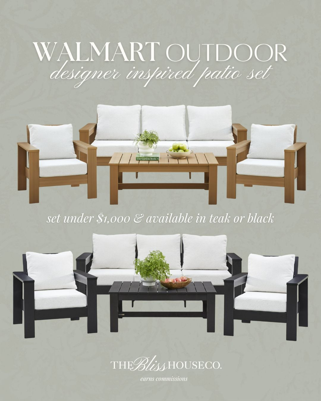 New Walmart outdoor designer inspired patio set! 

Ezra collection, teak, black, patio, outdoor living, affordable patio, trending, modern style, Walmart home.
 

 #LTKHome