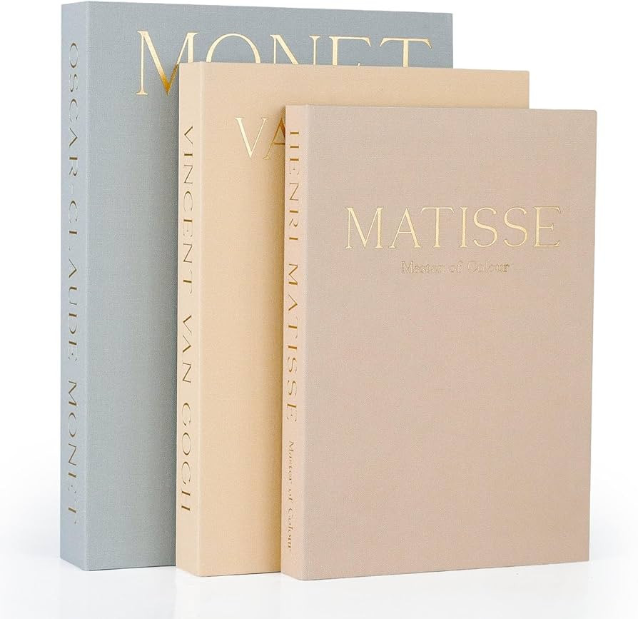 Set of 3 Linen Decorative Books for Home Decor,Modern Faux Decorative Book Stack for Decoration,F... | Amazon (US)