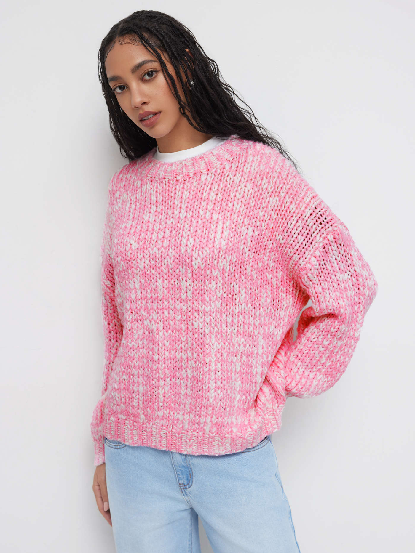 Round Neckline Oversized Sweater... | Cider