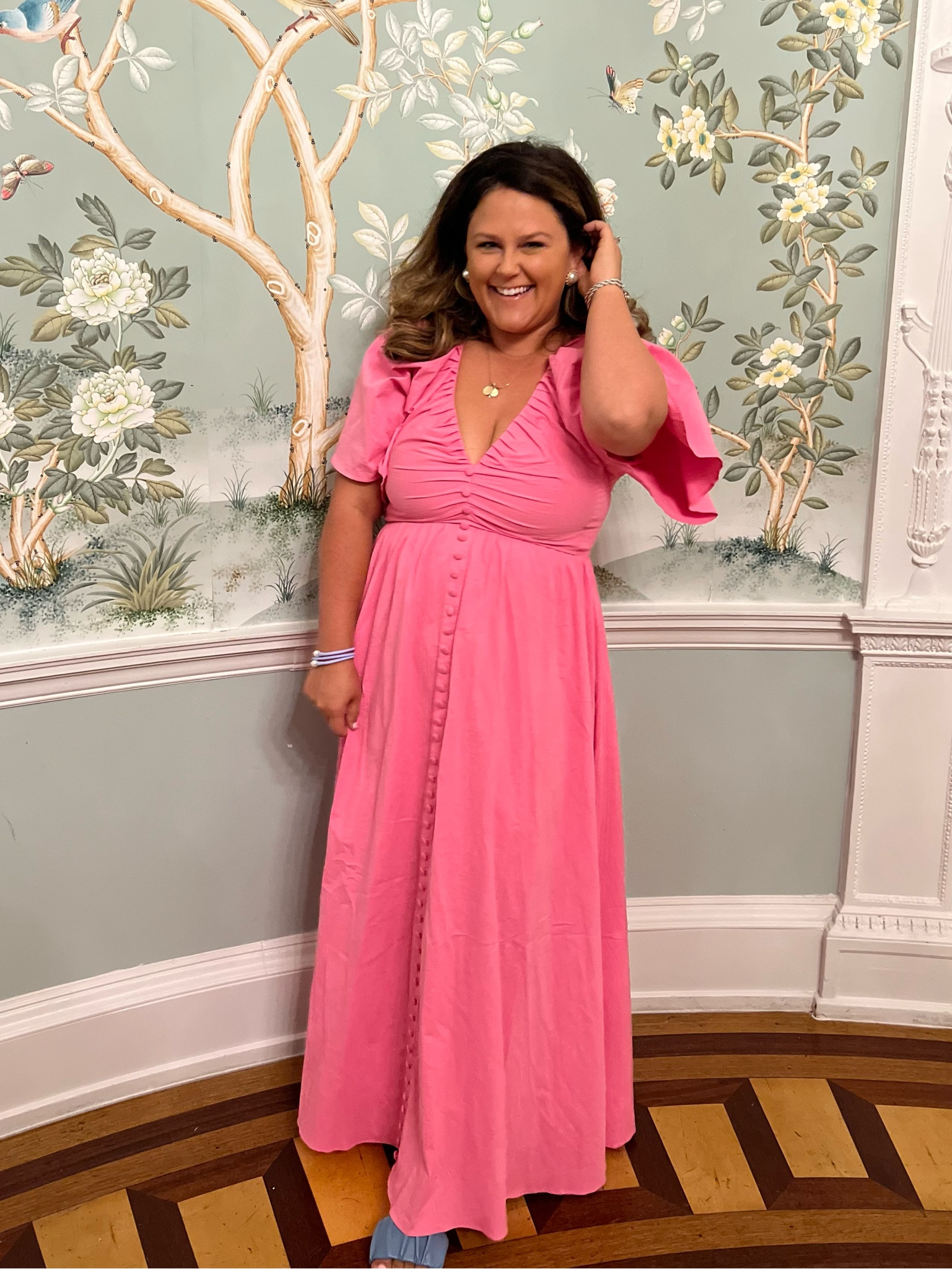 Pink dress. Size large dress. Tuckernuck. Wedding guest dress. 

#LTKSeasonal #LTKshoecrush #LTKwedding