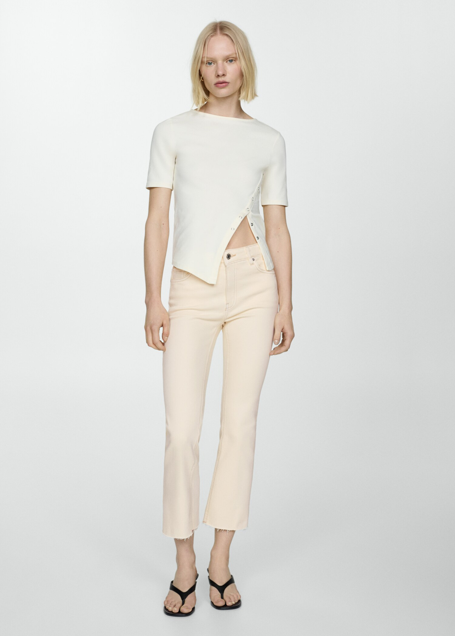 Sienna flared cropped jeans | Mango (US/MX/AU)