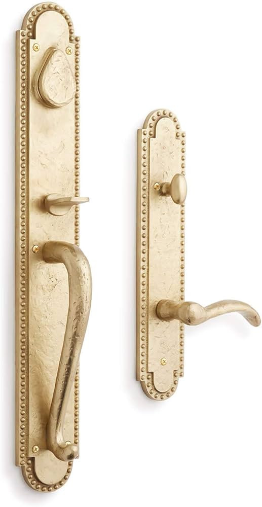 441380 Marconi Left Handed Solid Brass Full Plate Keyed Entry Single Cylinder Door Handleset with... | Amazon (US)