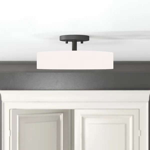 Ashtun Fabric Semi Flush Mount | Wayfair North America