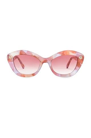 LoveShackFancy Hessel Cat Eye Sunglasses in Quartz Tie Dye from Revolve.com | Revolve Clothing (Global)