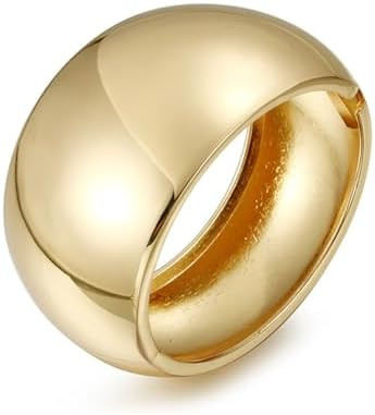 YMBYCM Chunky Bangle Bracelets for Women Trendy Wide Chunky Cuff Bracelets Wrap Bracelet | Amazon (US)