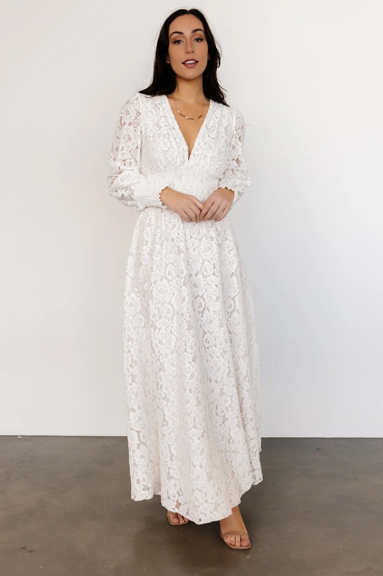 Aphrodite Lace Maxi Dress | Off White | Baltic Born