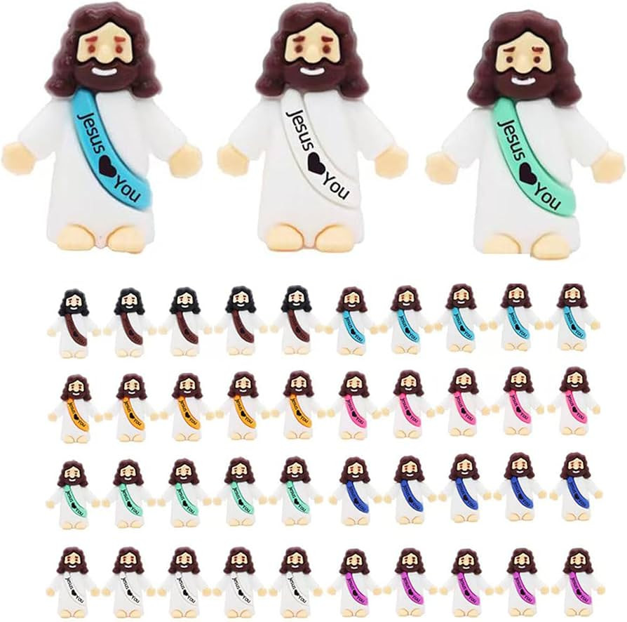 30pcs Little Jesus Figures Easter Egg Stuffers Mini Jesus Figures Hide and Seek Religious Party F... | Amazon (US)
