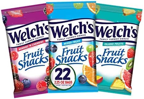 Welch's Fruit Snacks, Variety Pack with Mixed Fruit, Island Fruits & Berries 'n Cherries, Gluten ... | Amazon (US)