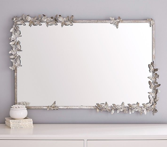 Monique Lhuillier Butterfly Rectangle Mirror | Pottery Barn Kids