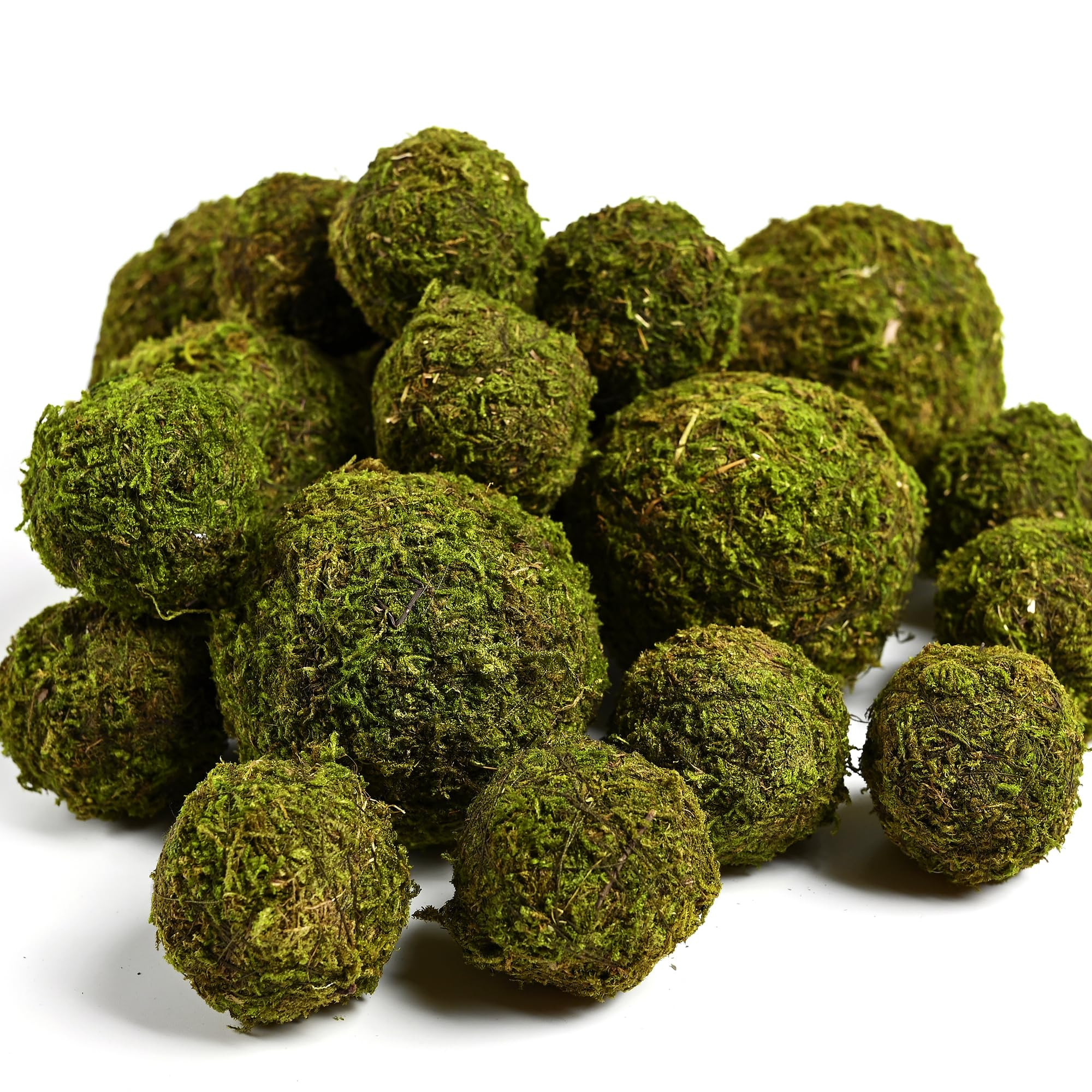 18-Piece Moss Balls Set - 6 Large 3.2" & 12 Small 2" Artificial Moss Decor for Bowls, Vases | Han... | Amazon (US)